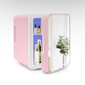 Pink Mini Fridge with Glass Door